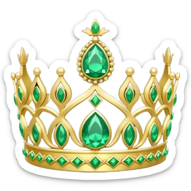 green tiara sticker