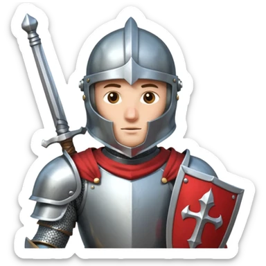 medieval knight sticker