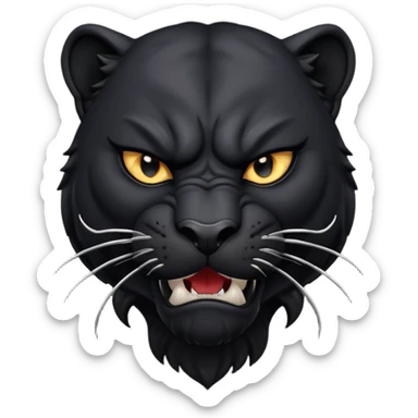 angry panther bust  sticker