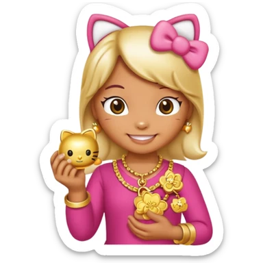 hello kitty lucky sticker