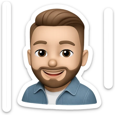 Convert this photo to a 3D emoji in Apple style, capturing the facial features and expression, with a smooth, rounded, and glossy look typical of Apple emojis. Remove the background. The style should resemble Apple emojis with a 3D emoji appearance. sticker