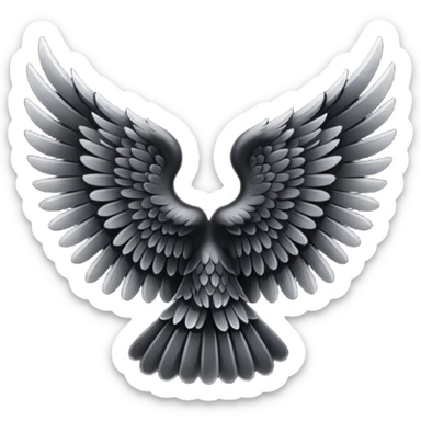 black angel wing sticker