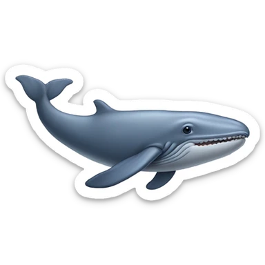 Grey whale without dorsal fin sticker