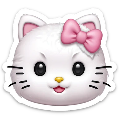 hello kitty with heart eyes sticker