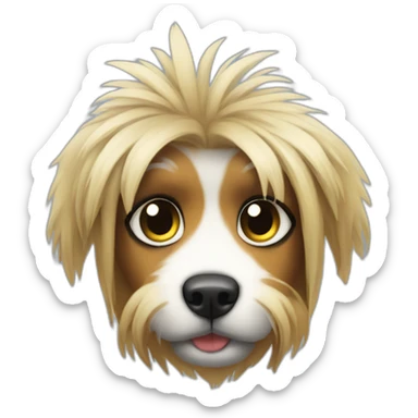 cute misfits hair punk dog sticker
