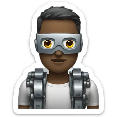 Robotic software engineer sticker
