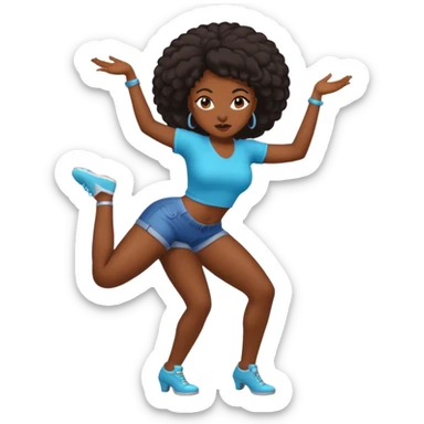 black woman twerking, sassy, fun sticker