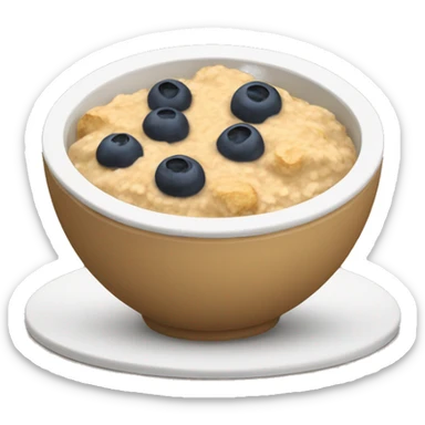 Oatmeal bowl with topping sticker