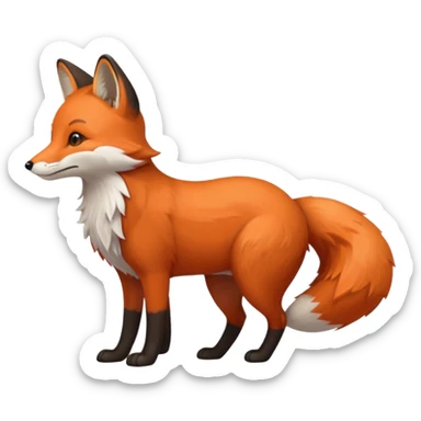  Volpe animale di lato sticker