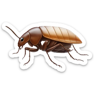 Cockroach in ice sticker