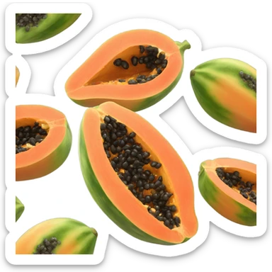 Papaya fruit  sticker