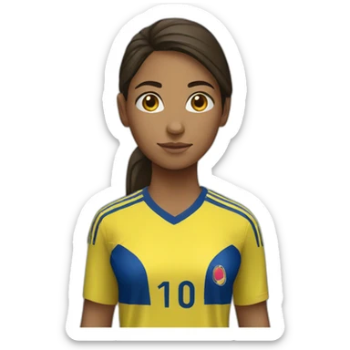 colombia player girl sticker