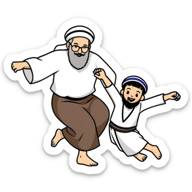 Israeli rabbi kicking out Palestinian kid  sticker