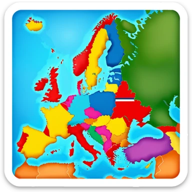 Map of Europe  sticker