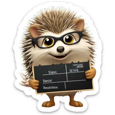 hedgehog movie director sticker