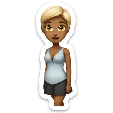 girl with an hourglass figure sticker