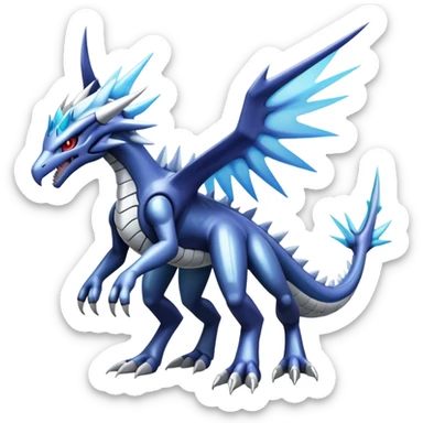  Cool Edgy Shiny Ethereal Legendary Digimon-Dialga-Palkia-hybrid full body sticker