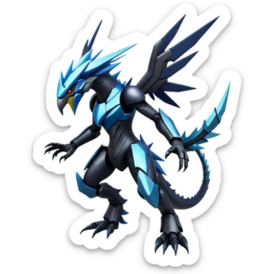 Punk’ish Edgy Futuristic Badass Dark Gothic Zekrom-Dialga-Aurorus-Hybrid-Creature sticker