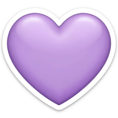 A light purple heart emoji that has the same shape as a normal heart emoji sticker