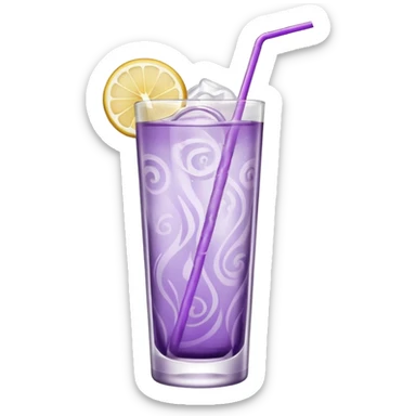 Cocktail light purple with high glass sticker