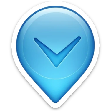 Verified just blue color tick mark with tranparent bg sticker