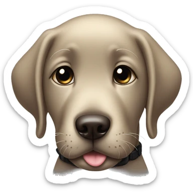 black labrador puppy is crying a lots of tears sticker