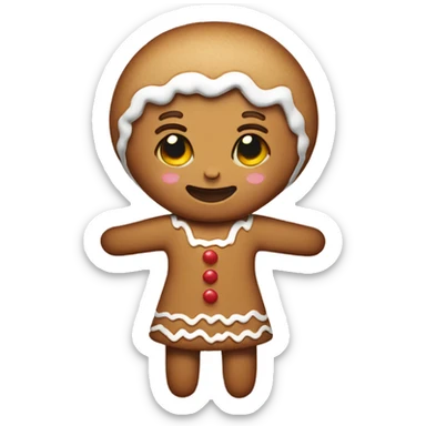 Gingerbread girl sticker