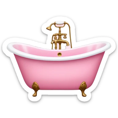 large pink fancy bath tub sticker