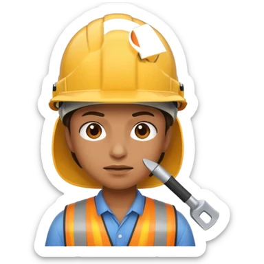 motivational cool looking emoji that fits the phrase "jobs never finished" sticker