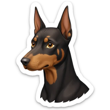 Dobermann european uncropped sticker