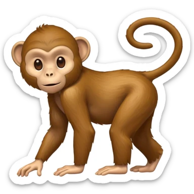 A monkey showing his butt sticker