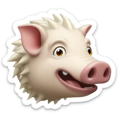 Amazed hog head sticker
