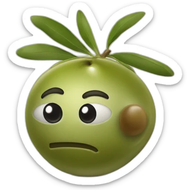 Olive with a mash sticker