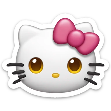 Hello kitty with heart eyes sticker