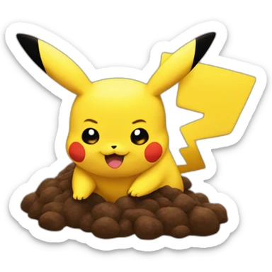 Pikachu-make-poop sticker
