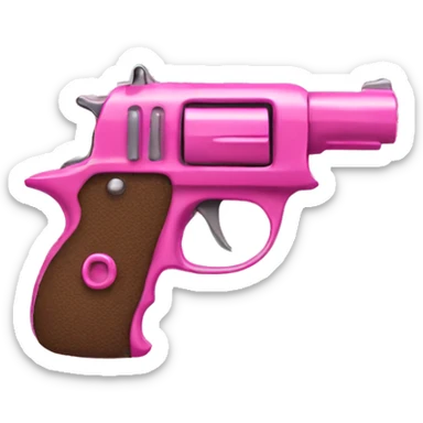 pink pistol with a pink ribbon sticker