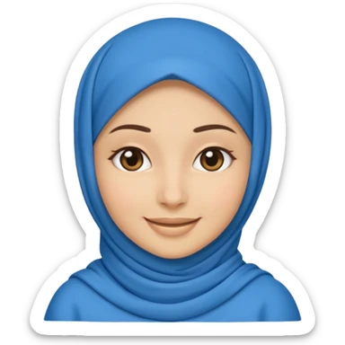Crée-moi un emoji avec une femme voilée musulmane sticker