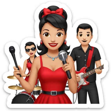 I'd like her to be more happy and with a rockabilly band! sticker