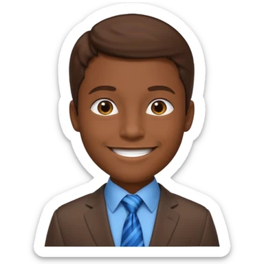 com pelo risos moreno traje sticker