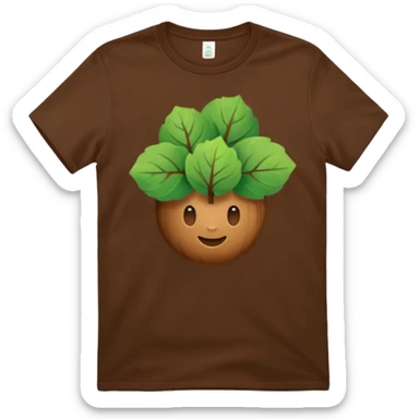 Earthy graphic tee sticker