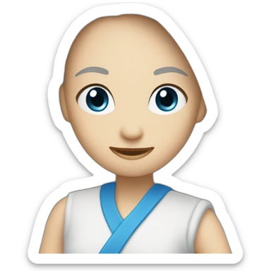 Letra "V" blanca dentro de un círculo azul sticker