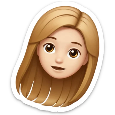 emoji is only of one hair strand which is divided into the different layers of the hair cuticle sticker