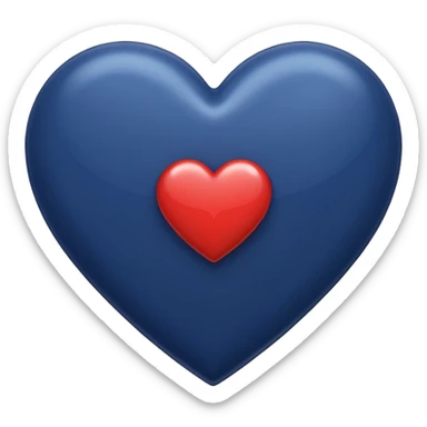 Navy blue iphone heart sticker