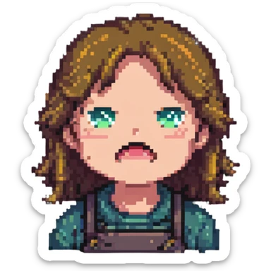 face gagging, embarrassed, shitting sticker