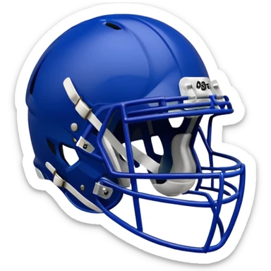 College football player helmet in deep royal blue color sticker