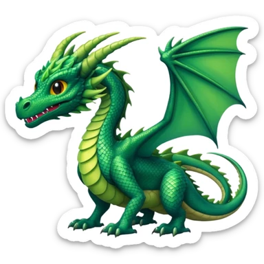 An extraterrestrial dragon sticker