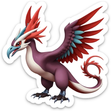 Yveltal-Noivern-Lugia-Fakémon-hybrid-creature (full body)  sticker