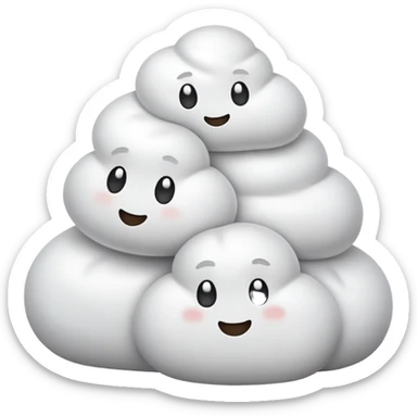 white poo emoji sticker