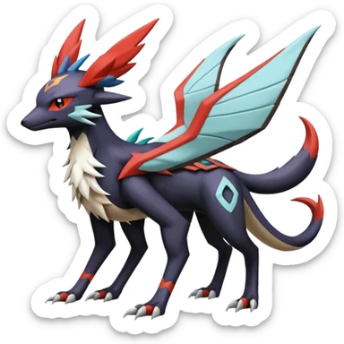  Nargacuga-Latias-Umbreon-Noivern-Silvally-Pokémon-Fakémon-fusion (full body) sticker