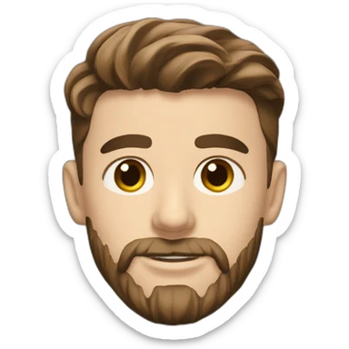 Mason mount with beard stubble and mustache  sticker